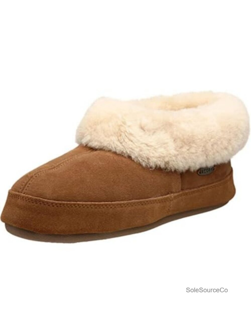 Women's Sheepskin Slippers, Real Suede Collar, Non-Slip Sole, Memory Foam